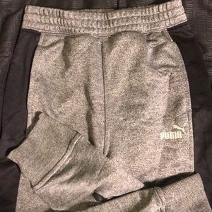 Gray puma kids skinny joggers